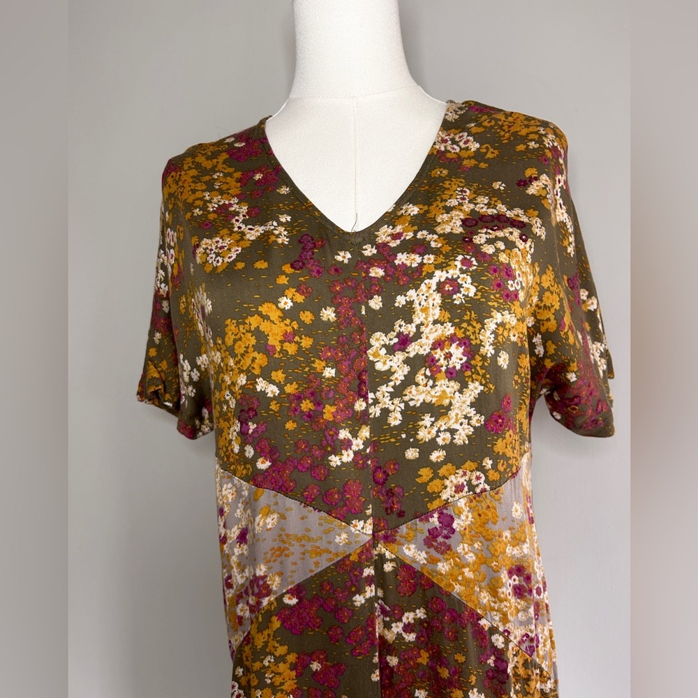 Anthropologie Tiny Shoreline Floral Midi Dress Boho Cottage Whimsy Feminine | XS - Picture 4 of 15